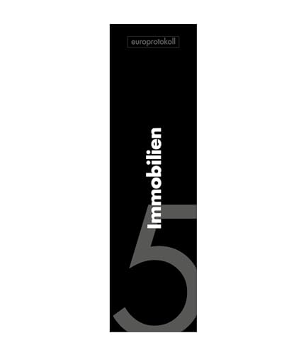 Rückenschild 'Immobilien' für DIN A4 Ordner, beschriftetes Einsteckschild im Format 53 x 186 mm, passend für 8 cm Ordner mit Einstecktaschen von europrotokoll