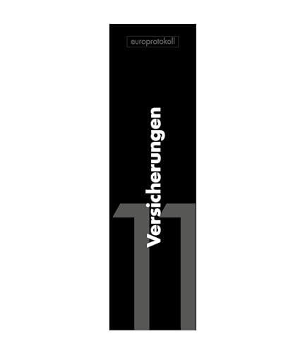 Rückenschild 'Versicherungen' für DIN A4 Ordner, beschriftetes Einsteckschild im Format 53 x 186 mm, passend für 8 cm Ordner mit Einstecktaschen von europrotokoll