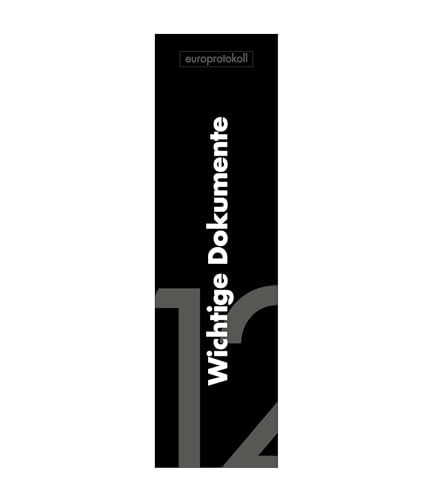 Rückenschild 'wichtige Dokumente' für DIN A4 Ordner, beschriftetes Einsteckschild im Format 53 x 186 mm, passend für 8 cm Ordner mit Einstecktaschen von europrotokoll
