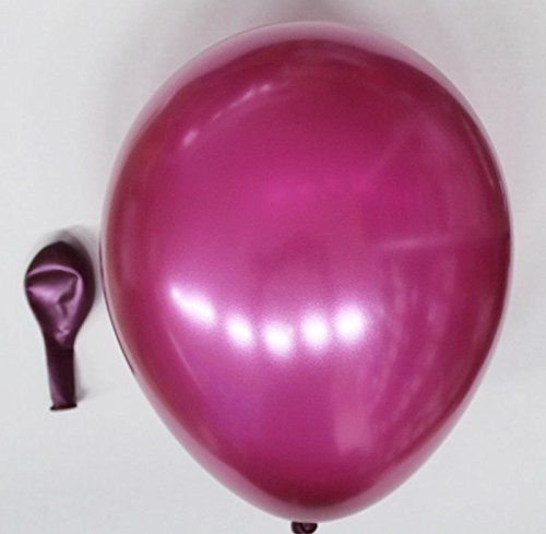 100 kleine Luftballons metallic/pastell (Farbe wählbar) (Bordeaux, metallic) von eventkauf