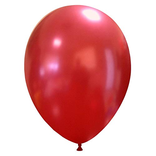 50 kleine Luftballons metallic/pastell (Farbe wählbar) (Rot, metallic) von eventkauf