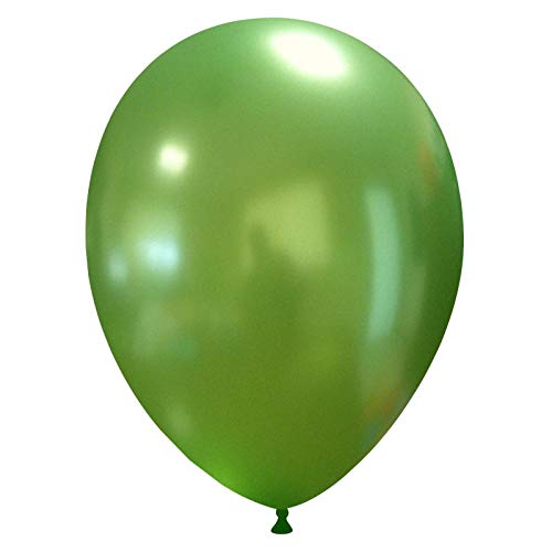 50 metallic Luftballons (Farbe wählbar) (Grasgrün) von eventkauf