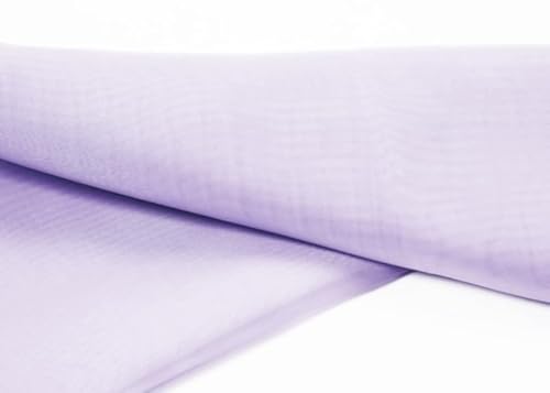 Chiffon Dekostoff/Meterware am Stück (Pastellflieder) von eventkauf
