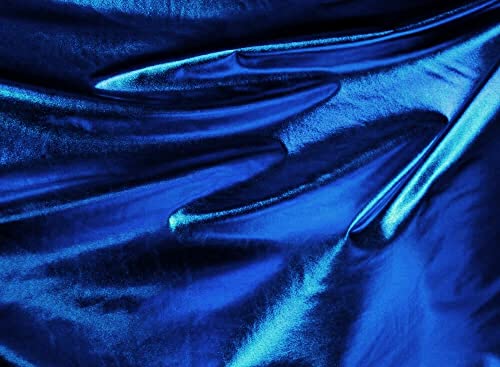 Lycra Stoff Meterware - metallic Dekostoff, Kostümstoff (Royalblau) von eventkauf