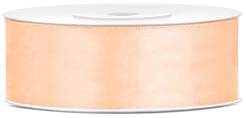 Satinband 25m x 25mm Dekoband Geschenkband (Apricot) von eventkauf