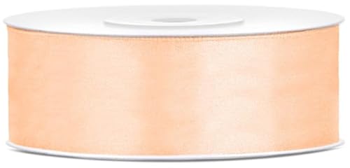 Satinband 25m x 25mm Dekoband Geschenkband (Apricot) von eventkauf