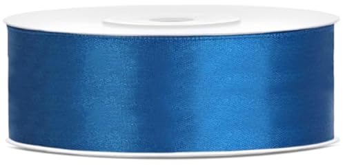 Satinband 25m x 25mm Dekoband Geschenkband (Blau) von eventkauf