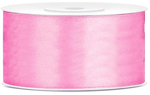 Satinband 25m x 38mm Dekoband Geschenkband (Rosa) von eventkauf