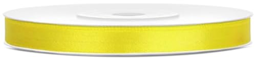 Satinband 25m x 6mm Dekoband Geschenkband (Gelb) von eventkauf
