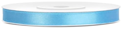 Satinband 25m x 6mm Dekoband Geschenkband (Hellblau) von eventkauf