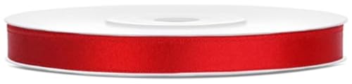 Satinband 25m x 6mm Dekoband Geschenkband (Rot von eventkauf