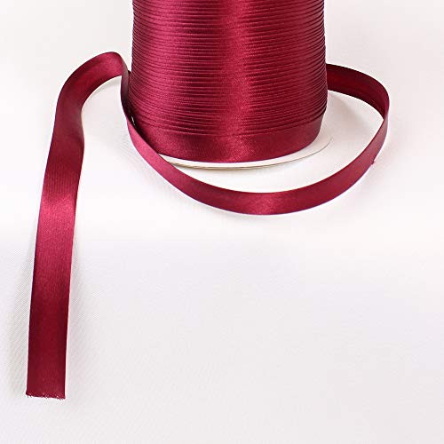 eventkauf Schrägband Satin 9m x 15mm (Dunkelrot, #166) von eventkauf