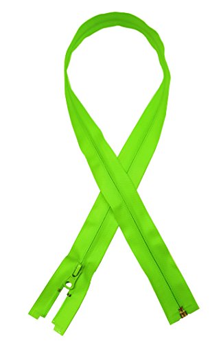 Reißverschluß Zipper TPU wasserdicht teilbar neon grün Größen 55 60 65 70 75 cm (60 cm) von everest1953