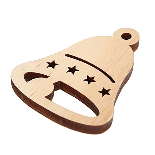10 Stück Holzanhänger Weihnachtsdekoration DIY Handwerk zum Bemalen von Holzanhänger Tannendekorationen Weihnachtsdeko Anhänger, 10 Stück Christbaumschmuck, von evhooe