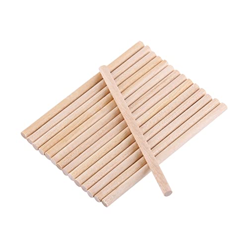 100 Stück 80 mm runde Holzstäbchen DIY Holz Handwerk für Haus Garten Dekoration von evhooe