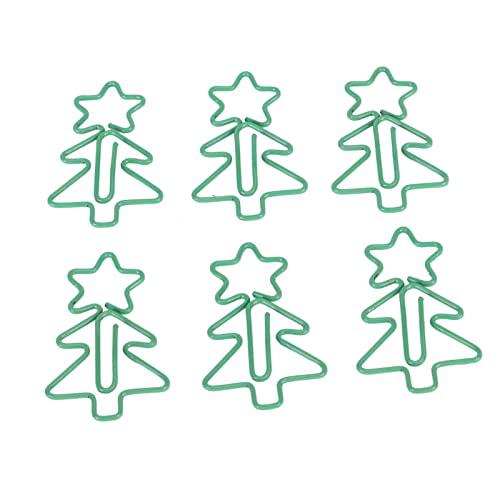 100 Stück ausgefallene Büroklammern im Weihnachtsbaum-Stil, rutschfest, Mehrzweck-Büroklammern für Zuhause, Schule, Büro von evhooe