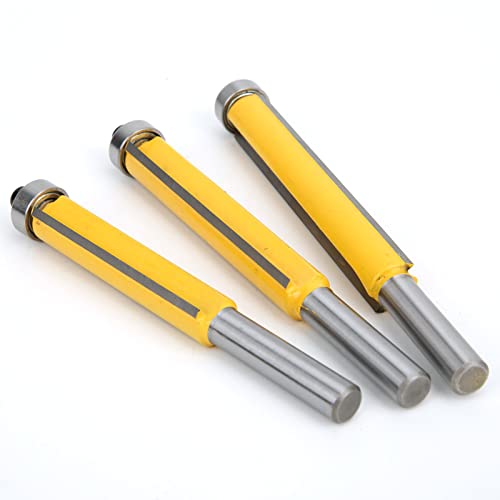 14 x 7 x 3 Bits, 3 Stück, 8 mm Schaft, Holzbearbeitung, Fräser, Trimmen, Fräser-Bit von evhooe