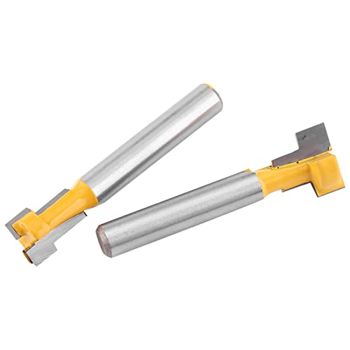 2 Stück gelbe Tslot-Frässtifte für 3/8 Zoll 1/2 Zoll Schneiden 1/4 Zoll Schaft Holzbearbeitungsfräser Bit 2 Stück gelbe Tslot-Frässtifte für 3/8 Zoll 1/2 Zoll Schneiden 1/4 Zoll Schaft Holzbearbeitungsfräser Bit von evhooe