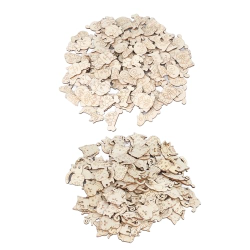 200 Stück unlackierte Holz-Tierchips, innovative leere Holz-Katzen-Hunde-Ornamente für Kinderzimmer Zuhause 200 Stück unlackierte Holz-Tierchips, innovative leere Holz-Katzen-Hunde-Ornamente für Kinderzimmer Zuhause von evhooe