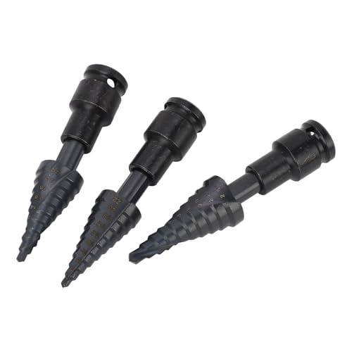 3 Stück Stufenbohrer 2 Rillen Stahl Sechskantschaft Spirale Gerade Stufenbohrer für Holzbearbeitung 3 Stück Stufenbohrer 2 Rillen Stahl Sechskantschaft Spirale Gerade Stufenbohrer für Holzbearbeitung von evhooe