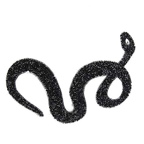 5 x Schlangenförmige Strass-Bordüre, Netz, Wickelrolle, DIY, Kleidung, Zubehör, Applikation (schwarz) von evhooe