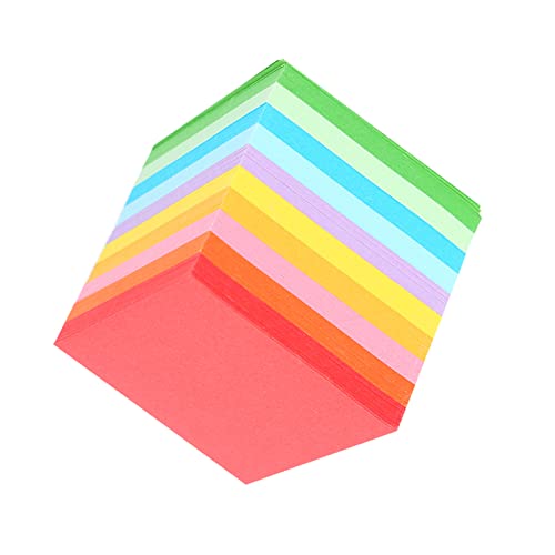 520 Stück Faltpapier, bunt, doppelseitig, Origami-Kranich-Bastelbögen, 5 x 5 cm, 10 Farben von evhooe