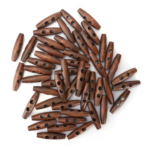 #711, #711 #711 Holzknöpfe zum Nähen, 2 Löcher, dunkler Kaffee, 50 Stück #711, #711 #711 Holzknöpfe zum Nähen, 2 Löcher, dunkler Kaffee, 50 Stück von evhooe