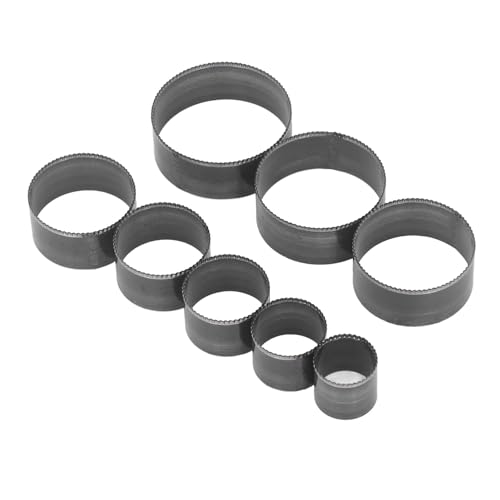 8 x Leder-Stanzformen, gewellt, rund, manuelle Stanzformen, Bastelwerkzeuge, Stahllegierung 8 x Leder-Stanzformen, gewellt, rund, manuelle Stanzformen, Bastelwerkzeuge, Stahllegierung von evhooe
