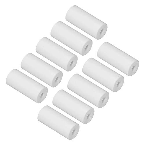 Bedruckbare Papierrollen, weiß, bedruckbar, wärmeempfindlich, dickes Papier, Thermopapierrollen für kleine Drucker, 10 Stück von evhooe