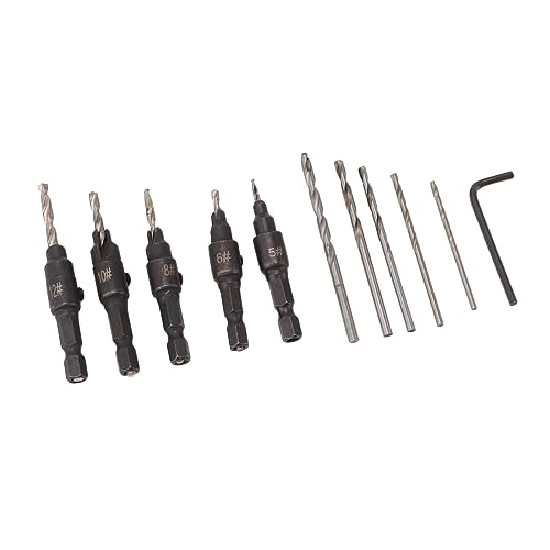 Bohrer-Set, 82 Grad, Kegelsenker, Bohrer-Set für Weichholz, Hartholz, Fiberglas, Kunststoff von evhooe