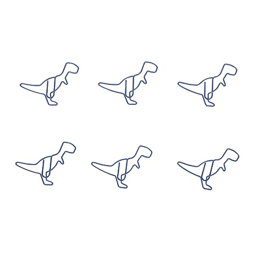 Büroklammern, starke Klemmkraft, Galvanik-Prozess, farbechte Büroklammern für Scrapbooking, Kartenherstellung, Blau (Dinosaurier), 50 Stück von evhooe