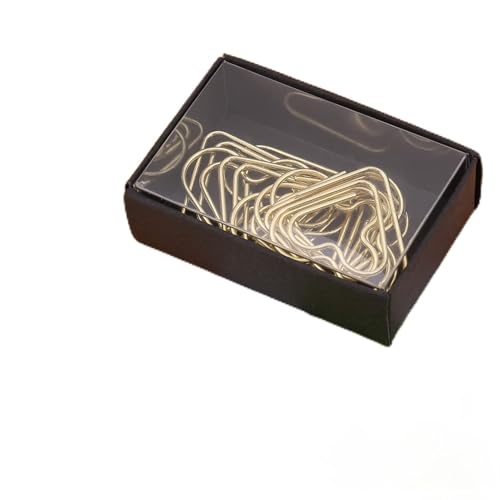 Goldfarbene Umschlagklammer in Herzform, Büroklammer, Lesezeichen, Markierung, Dokumente, Organisation, Schreibwaren, Zubehör (Gold) von evhooe