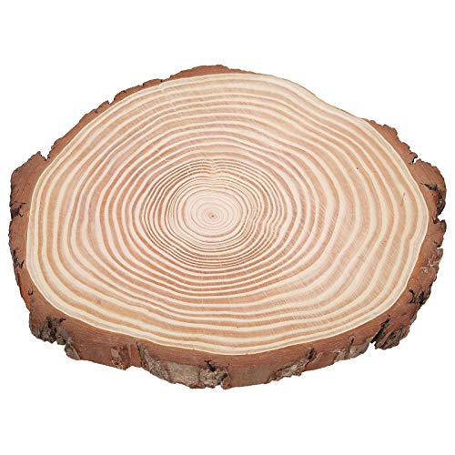 Holzscheiben – Holzscheiben, unlackierte Holzkreise, Ornamente, unregelmäßige Holzscheiben mit Rinde (29 x 26 cm) von evhooe
