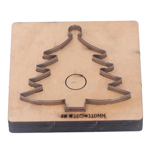 Leder-Stanzschablone, Weihnachtsbaumform, Stanzform, Bastelschablone, Werkzeug, 13,5 x 13 x 2,3 cm, Papier, Gummi Leder-Stanzschablone, Weihnachtsbaumform, Stanzform, Bastelschablone, Werkzeug, 13,5 x 13 x 2,3 cm, Papier, Gummi von evhooe