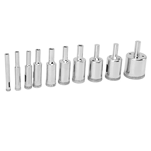 Lochsägen-Set, Legierung, Fliesenkernbohrer-Set für Keramik, Glas, Fliesen, Gips, Holz, Marmor, Granit, 10 Stück Lochsägen-Set, Legierung, Fliesenkernbohrer-Set für Keramik, Glas, Fliesen, Gips, Holz, Marmor, Granit, 10 Stück von evhooe