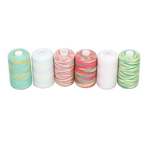 Nähgarn-Set, 914 m, bunte Polyester-Fadenspule, DIY, Handnähmaschine, Stickerei, 6 Stück Nähgarn-Set, 914 m, bunte Polyester-Fadenspule, DIY, Handnähmaschine, Stickerei, 6 Stück von evhooe