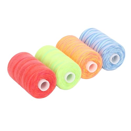 Nähgarn-Set, 914 m, tragbar, verblasstes Polyester, Stickgarn, DIY, Basteln, Kissen, Kleidung, 4 Stück Nähgarn-Set, 914 m, tragbar, verblasstes Polyester, Stickgarn, DIY, Basteln, Kissen, Kleidung, 4 Stück von evhooe