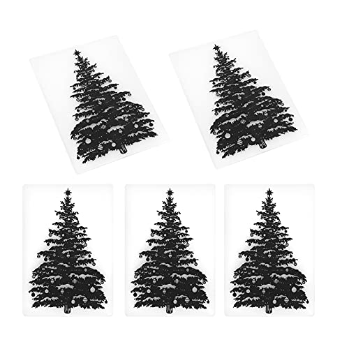 Prägestempel aus Kunststoff, 5 Stück, Kunststoff-Prägeschablonen, DIY, Kartenherstellung, Scrapbooking, Papierbasteln, Weihnachtsbaum-Muster Prägestempel aus Kunststoff, 5 Stück, Kunststoff-Prägeschablonen, DIY, Kartenherstellung, Scrapbooking, Papierbasteln, Weihnachtsbaum-Muster von evhooe