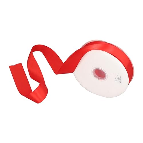 Rotes Band, 3,8 cm breit, hochdichtes, rotes Satinband, Rolle, Blumenwickel, für Hochzeitsdekoration, 298 m Rotes Band, 3,8 cm breit, hochdichtes, rotes Satinband, Rolle, Blumenwickel, für Hochzeitsdekoration, 298 m von evhooe
