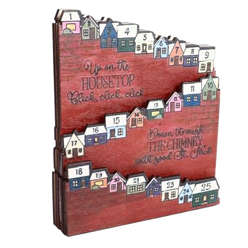 Weihnachts-Countdown-Kalender, 25 Häuser, stabiles Holz, leuchtende Farben, Kinder-Weihnachts-Adventskalender, Familiendekoration, #411 Weihnachts-Countdown-Kalender, 25 Häuser, stabiles Holz, leuchtende Farben, Kinder-Weihnachts-Adventskalender, Familiendekoration, #411 von evhooe