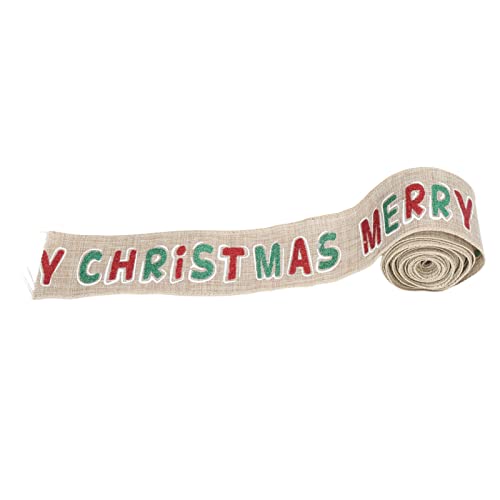 Weihnachtsband zum Verpacken von Geschenken – Weihnachtsbaumband 5,4 Yards, niedliches Weihnachtsmuster, DIY-Band für Weihnachtsfeier, Verpacken, Schleifenhandwerk (B) von evhooe
