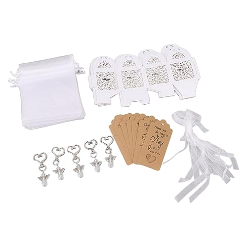 evhooe 24 x Engel-Schlüsselanhänger, niedlicher Engel, Gastrückkehr, Babyparty, Gastgeschenk, Hochzeitsfeier von evhooe