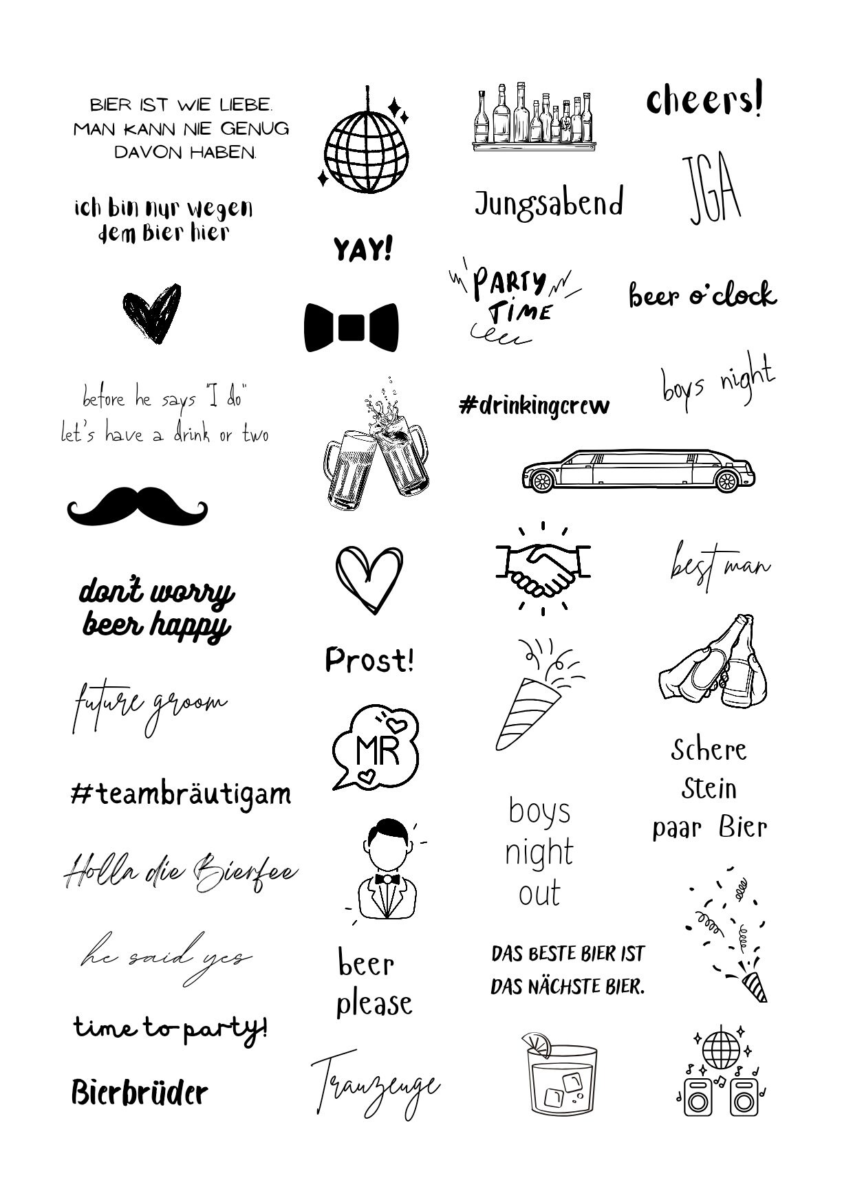 Klebetattoos Temporäre Tattoos Jga Bräutigam Klebetattoos Temporäre Tattoos Jga Bräutigam von evveprints