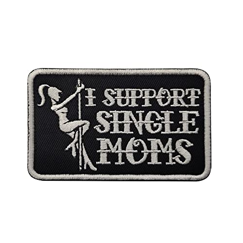 I Support Single Moms Stickerei Patches für Kleidung Hut (B) von ewkft