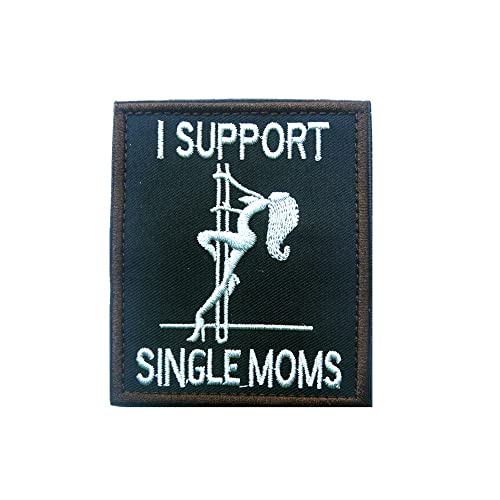 I Support Single Moms Stickerei Patches für Kleidung Hut (A) von ewkft