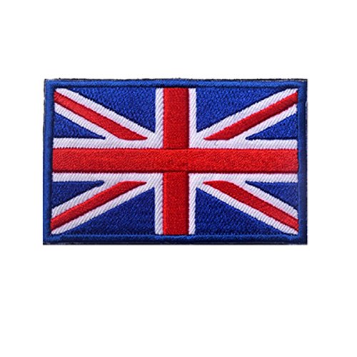 embird British Union Jack bestickte Applikation England Flagge UK Großbritannien Klett Patch Badge von ewkft