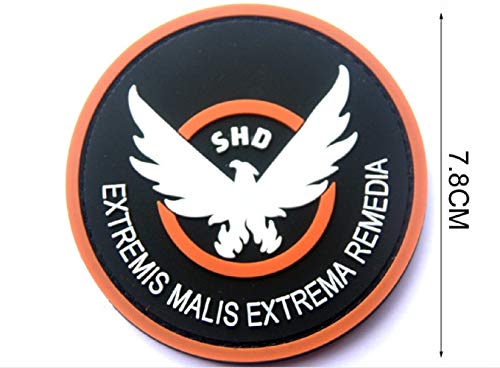 ewkft Game Patches Rubber The Division SHD Abzeichen Morale PVC Airsoft Patch (Durchmesser: 7,8 cm) von ewkft