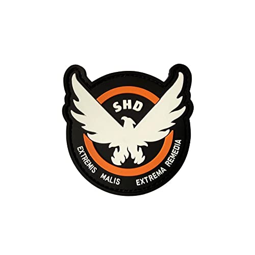ewkft Game Patches Rubber The Division SHD Badge Morale PVC Airsoft Patch, Diameter:9cm(3.54") von ewkft