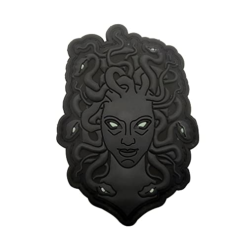 ewkft Medusa, Anubis, Bafuri, Shiva-Legende PVC-Gummi-Patch-Armband mit Hakenrücken für Rucksackkleidung (Medusa) von ewkft