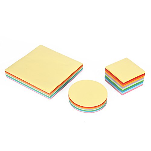 ewtshop® Jumbo-Set Origami-Papier, Faltpapier, 3 verschiedene Formate, insgesamt 1000 Blatt, 10 verschiedene Farben, 70 g/qm von ewtshop